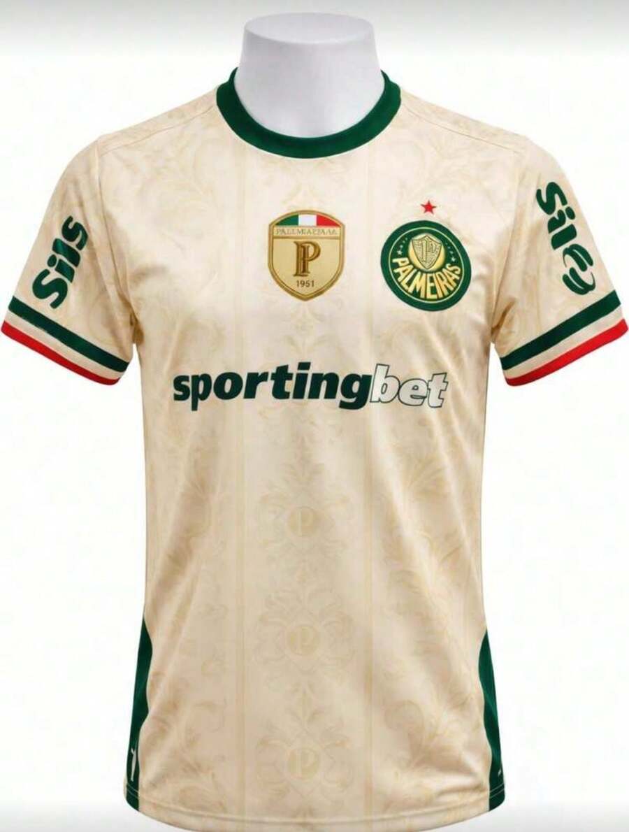 Palmeiras Beige Shirt 2026 Release Men's Perfect Gift H0m3m. - 米色 - 查看 1