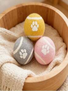 宠物球，弹力狗玩具，耐啃咬解闷实心球，适合小型、中型和大型犬的磨牙玩具球。 - 彩色 - 查看 3