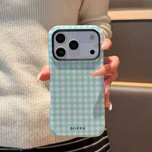 GIIPPA Grid Light Blue Plaid Pattern 2-In-1 Phone Case, Compatible With IPhone 17, 16, 15, 14, 13, 12, 11 And PRO MAX Series - Baby Blue - View 6