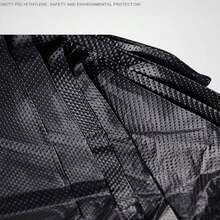 50pcs Black Thick Garbage Bags, Heavy Duty, 32*52cm, Large Capacity, Reusable, Kitchen & Outdoor Trash Bags - Black - View 3