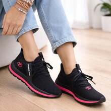 Kit 2 Pairs Of Women's Runway Running Gym Sports Shoes - Đen Hồng Và Trắng Đen - Xem 5