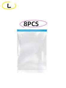 15/3/1 Pcs Vacuum Compression Travel Bags, Roll-Up Storage Bags (No Vacuum Pump Needed), Space-Saving Luggage Packing Cubes, Essential For Clothes, Underwear, Bedroom Storage Items - Transparent - View 36