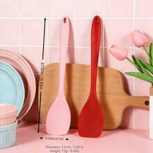 [2/4/6件装] 不粘厨房铲 - 11英寸硅胶铲，耐热煎蛋/汉堡/煎饼铲，可放入洗碗机清洗（粉色/红色） - 粉色 - 查看 9