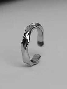 1 pieza Anillo de infinito Moebius minimalista, anillo geométrico de un solo dedo para uso sin compromiso - geometría - Ver 11