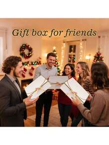 10pcs White Edged Gift Boxes, 10.6 X 7.8 X 3.1 Inches (27 X 20 X 8 Cm) Bridesmaid Proposal Boxes With Ribbon, Covered Gift Boxes For Mother's Day, Wedding, Birthday Party, Anniversary - White - View 7