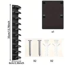 Rack de armazenamento de boné de beisebol Chapéu Rack de exibição de armazenamento de boné de beisebol Rack de armazenam.Cabideiro para guardar roupas e chapéus.Ideal para organizar roupas e chapéus. - Preto - Visão 10