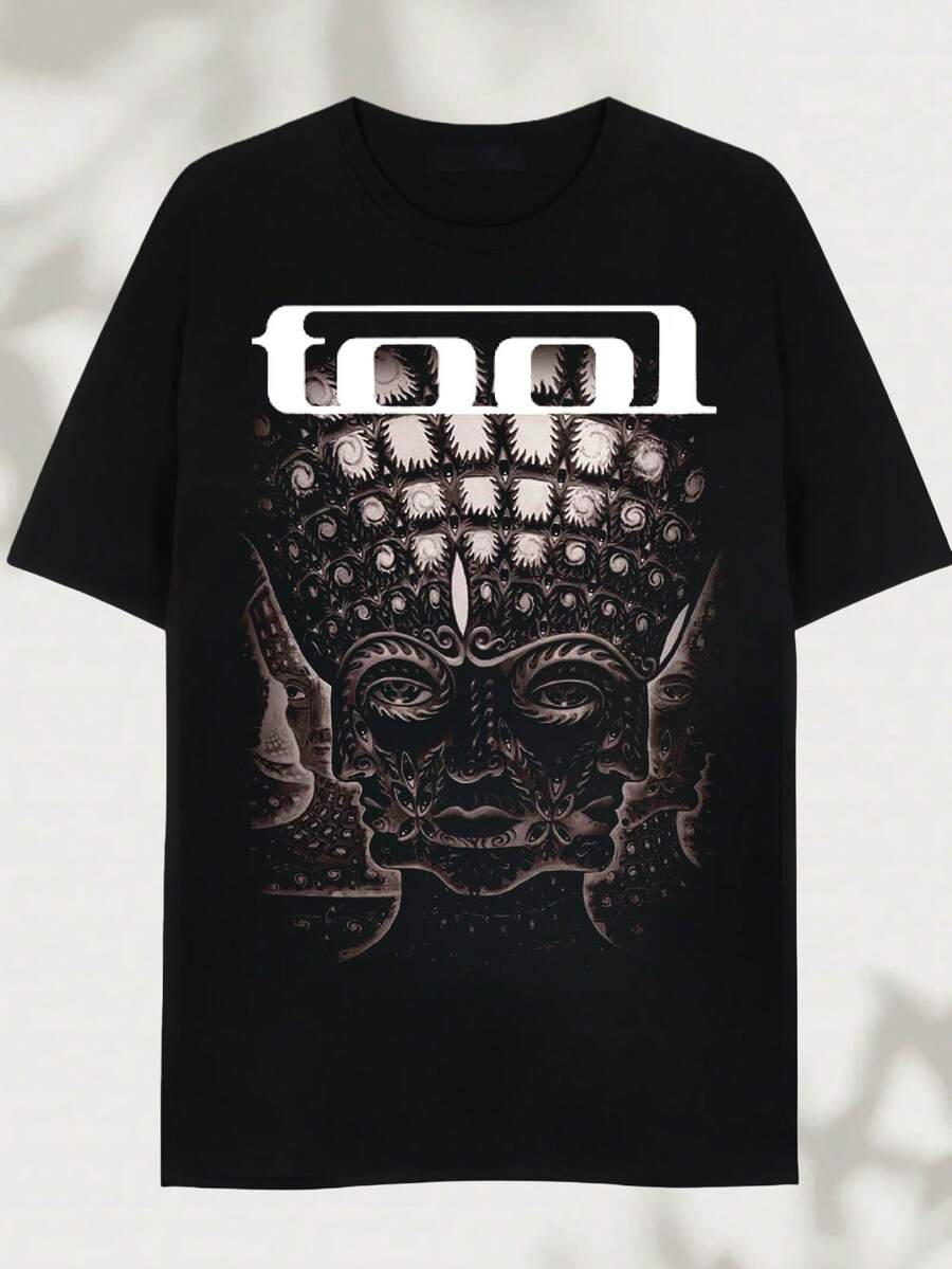 2026: TOOL T-Shirt - Metal Music Shirt - Lateralus Album Shirt - Sweatshirt Hoodie Printed T-Shirt - Made Of Pure Cotton, Soft And Breathable, Suitable For Men And Women. It Is A Casual Shirt That Is Suitable For All Seasons And Serves As A Fashionable Souvenir. It Is Suitable For Daily Use, For Street Fashion Enthusiasts And For Music Lovers. - 黑色 - 查看 1