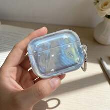 Shiny Transparent Earphone Case Compatible With Apple Bluetooth Earphones 2nd/4th Gen, Protective Cover For AirPods 2/3/Pro - Clear - View 4