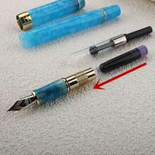 15 uds/rosa rojo verde púrpura Universal pluma estilográfica cartuchos de tinta recambio de bolígrafo papelería de oficina W4E1 - A - Ver 6