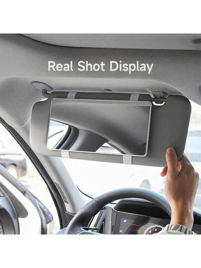Adjustable Elastic Portable Car Sun Visor Makeup Mirror, Universal Car Interior Cosmetic Mirror, Ideal Christmas Gift For Women