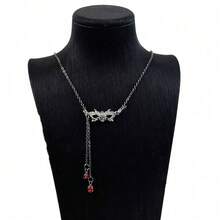Red Teardrop Mask Necklace