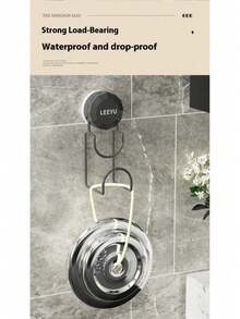 1pc Suction Cup Sink Hanging Hook, Bathroom Basin Storage Rack, Toilet Shelf, Drill-Free Household Hanging Basin - Multicolor - View 5