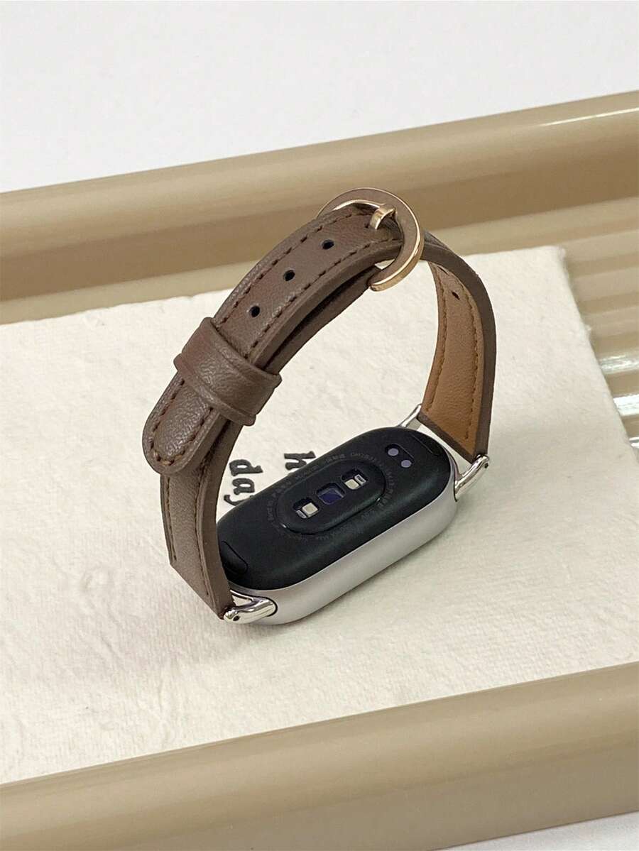 Dây đeo da cho Mi Band 8/9/10/NFC, Unisex - Màu nâu Sô-cô-la - Xem 1