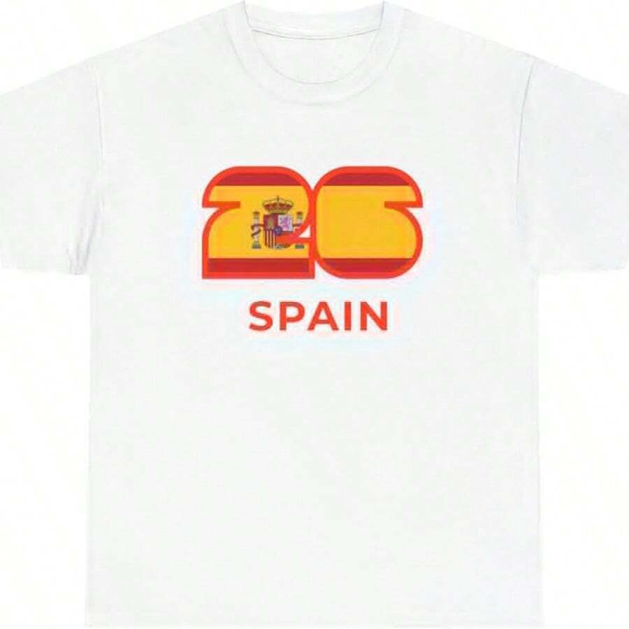 2026 World Cup Themed Tee _ Designed By Renowned Artist Samuel James And Featuring Spain - White - View 1