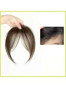 1件装女士优雅自然黑棕色夹式刘海，蓬松卷曲高温丝合成假发，丰盈侧刘海，适合派对和日常佩戴，派对发饰，侧刘海，自然风格假发，发饰，头饰，女士发饰，美发家居发饰，美发造型套装，美发工具套装 - 彩色 - 查看 16