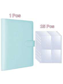 1 Set Premium Multifunctional A5 Photo Card Loose-Leaf Album, Fashionable Album Design, Compact & Durable, PU Leather Loose-Leaf Notebook Cover, Loose-Leaf Organizer Suitable For Daily Planning, Notes, Office Supplies, Card Collection - Multicolor - View 22