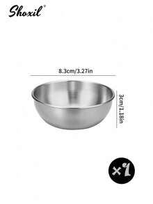 shoxil Bộ 6 chén chấm nước sốt bằng thép không gỉ, bát chấm nhỏ, chén đựng gia vị bằng kim loại tái sử dụng, bộ chén chấm BBQ bằng thép không gỉ, đĩa nhỏ dùng trong thương mại, bát chấm lẩu, chén đựng nước tương, đĩa đựng gia vị, khay, hộp đựng gia vị tròn, thích hợp cho các buổi họp mặt gia đình, nhà hàng, nhà bếp và sử dụng trong tháng Ramadan. - Đĩa - Xem 10