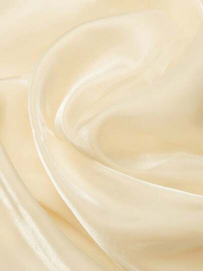 1 pieza de tela de satén y organza de lirio brillante, cortada previamente para vestido de novia, fiesta de boda y manualidades DIY