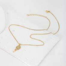 1 chiếc mặt dây chuyền hình quả bóng đá bằng đồng mạ vàng 18k đính đá Zirconia nhiều màu sắc, quà tặng trang sức cao cấp dành cho nữ, thiết kế tối giản. - Vàng - Xem 4