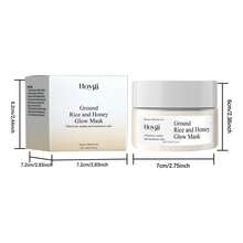 Hogyi 大米蜂蜜亮肤面膜，150克 - 四效合一天然面膜，富含抗氧化成分，深层补水，清洁毛孔 - 舒缓敏感肌肤，提升肌肤弹性，焕发光彩 - 清真护肤 - 白飯 - 查看 6