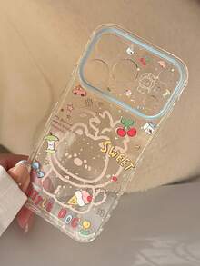 Minimalist Cartoon Doodle Dog Phone Case Suitable For IPhone 17 16 15 14 13 12 11 - Clear - View 5