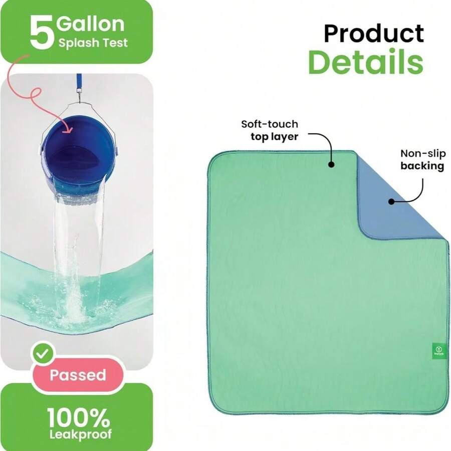 Washable Pet Pee Pad, Reusable Incontinence Pad, Waterproof Bed Pad For Dogs - 45*60cm - View 1