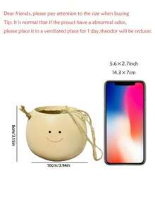 1 buc Vază de flori drăguță, jardinieră de perete pentru interior/exterior, decor pentru sufragerie/balcon/raft de cărți/birou, suculente/cactus, cadou creativ - Mare și drăguț - Vizualizare 9