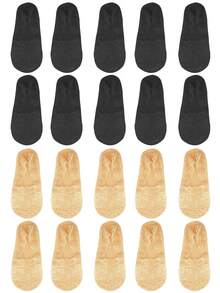 Women's Lace Invisible No-Show Shallow Mouth Socks Silicone Non-Slip Summer Low Cut Transparent Ankle Boat Socks - Multicolor - View 8