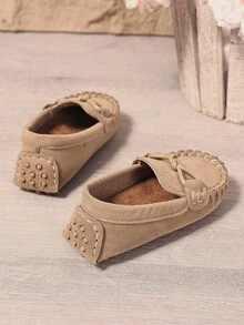 1 par de zapatos planos clásicos para bebé, mocasines con estilo británico de moda para primavera y otoño - Caqui - Ver 4