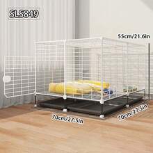Simple Assembly Indoor Small Dog Cage With Lockable Door, Pull-Out Tray, Easy To Clean, Suitable For Small Puppies, Rabbits, Guinea Pigs, And Other Small Pets - Multicolor - View 5