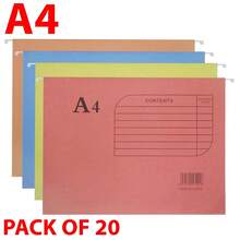 A4 Suspension Files Storage In Filing Cabinet Hanging File Insert Tabs Set Of 20 - Sets - View 2