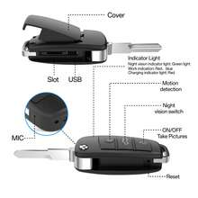 Car Key Fob Body Camera 1080P - High Definition Portable DVR With Night Vision & Motion Sensor - Discreet Safety Recorder For Indoor Outdoor Use, Supports 128GB Memory Card (Plug & Play) - Black (without Memory Card) - View 8