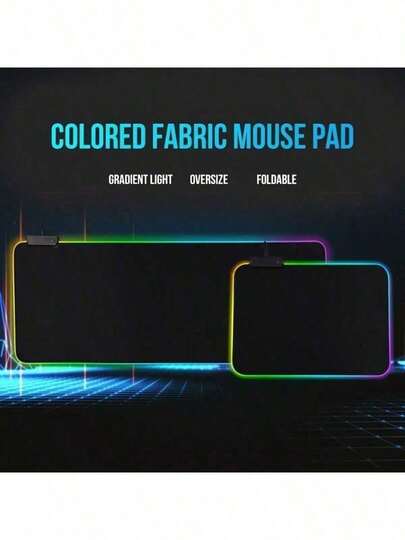 30*25cm Square Stylish RGB Gaming Mouse Pad, Colorful & Durable Anti-Wear