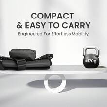 FINGER TEN 升级版迷你高尔夫球包，采用防翻盖设计，单只装，轻便耐用，小巧便携，可容纳 3-7 支球杆，适用于练习场、球场和训练场地。 - 黑色 - 查看 4