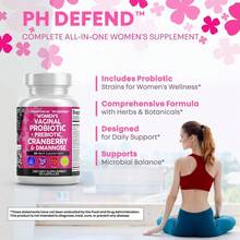 Clean Nutraceuticals Probiotics, Prebiotics, Cranberry, Dmannose & More For Women's Healthy Odor And Tract Support Capsules – PH Defend - 1 Bottle - 查看 5