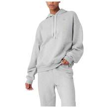 Alo Yoga Women's Accolade Hoodie | Premium Heavyweight French Terry Fleece Sweatshirt | Luxury Soft Oversized Hooded Pullover | Classic Athletic Streetwear Essential | Urban Fashion Loose Fit Casual Lounge Wear With Signature Chrome Logo - 淺灰色 - 查看 4