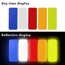 10pcs/Pack Car Bumper Reflective Safety Stripe Stickers, Automotive Reflective Tape Warning Safety Decals - A - View 5