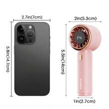 Sweetfull 2000mAh [Up To 12 Hours Runtime] Mini Handheld Electric Fan, 5 Speed Settings Portable Hand Fan, Suitable For Outdoor Travel, Music Festivals, Gift For Men And Women - Multicolor - View 5