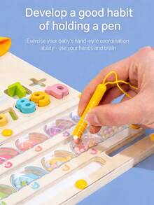Children's Early Educational Toys, Multifunctional Magnetic Walking Counting Maze, Number Addition And Subtraction, Finger Arithmetic, Clock Recognition Early Education Toy, Spatial Logic Thinking Pen Holding Toy, Number Thinking Game To Develop Logical Thinking And Hand-Eye Coordination - Multicolor - View 8