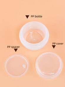 5个装便携式迷你塑料化妆品罐，多色可重复灌装旅行化妆品容器，防漏旅行容器，适用于润唇膏、乳液、美容产品、浴室用品 - 查看 3