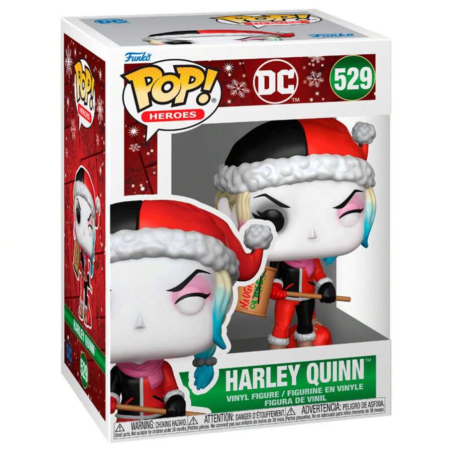 Funko مجسم هارلي كوين من فانكو بوب دي سي كوميكس، إصدار خاص بالعطلات، رقم 529 - مجسم فينيل قابل للتجميع بطول 9 سم - إصدار خاص بالعطلات مع قبعة ومطرقة "مؤذٍ أم لطيف" - منتج رسمي - هدية لهواة الجمع - شحن مجاني ✅ توصيل خلال 24/48 ساعة إلى إسبانيا - الخيار 1 - مشاهدة 1