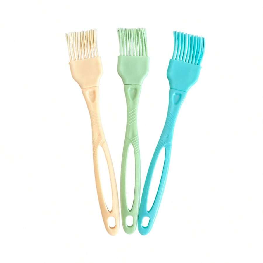 Set Of 3 Silicone Brushes For Greasing, Varnishing, Applying Sauces, Multipurpose - View 1