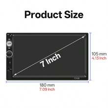 Car Radio HD 7" Touch Screen Stereo Bluetooth 12V 1 Din FM ISO Power Aux Input Mirror Link Auto Multimedia Player - A - View 10