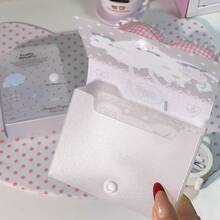 1PC Mini Frosted Card Holder With Lid And Snap Button Storage Box, Cute Girl Heart Small Card Book And Memo Box 11*8*3cm - Rectangle - View 4