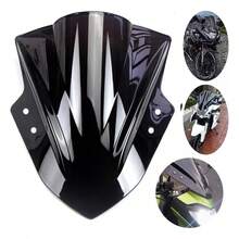 1pc  Parabrisas De Motocicleta Negroprotección Contra Lluvia+Pegatinas reflectantes impermeables - D - Ver 1