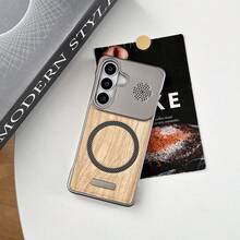 1 pièce Étui de téléphone magnétique de style minimaliste et populaire pour les affaires, convenant aux Galaxy S25 Ultra, Galaxy S24 Ultra, Galaxy S23 Ultra. Texture lisse, étui de couple, cadeau d'anniversaire, compatible avec les téléphones . Étui de protection pour téléphone avec texture magnétique Galaxy, matériau PC sans cadre. - Multicolore - Voir 81