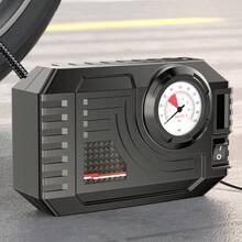 CARSUN مضخة هواء محمولة لإطارات السيارات 150 رطل/بوصة مربعة، من النوع الميكانيكي مع إضاءة LED، ضاغط هواء يدوي صغير 12 فولت - سلكي - مشاهدة 11
