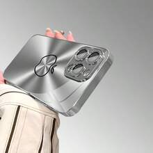 1个银色渐变图案高清玻璃手机壳，带镜头保护膜，适用于 17/17 Pro Max/17 Pro/Air/13/16 Pro Max/16/15/14/12 Pro Max/13 Pro Max/11 Pro/14 Pro/15 Pro/12，时尚保护壳，奢华高清玻璃手机壳，男女通用设计，适合作为礼物送给朋友和情侣。 - 彩色 - 查看 2