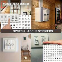800pcs Self-Adhesive Switch Labels | High Quality Paper, Semi-Glossy, Embroidered, Geometric Pattern, Suitable For Lights, Fans, Heaters, Bedroom, Bathroom, Kitchen, Garage, Laundry Room, Disposable - Multicolor - View 4
