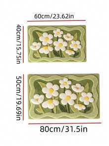 1pc Faux Wool Bath Mat, Absorbent Non-Slip Bathroom Rug, Suitable For Entryway, Bathroom, Kitchen - A - View 9